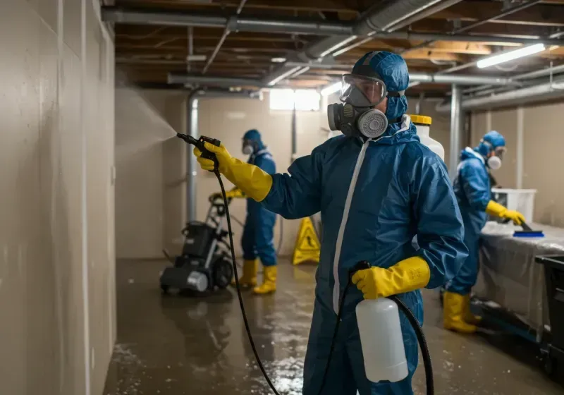 Basement Sanitization and Antimicrobial Treatment process in Prairie Grove, IL