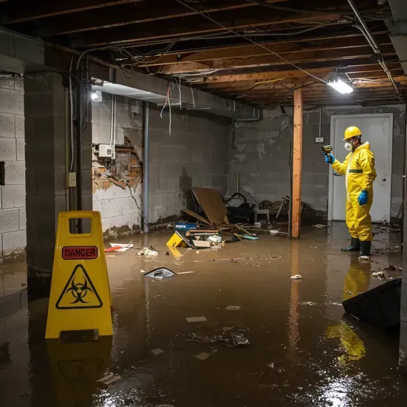 Flooded Basement Electrical Hazard in Prairie Grove, IL Property