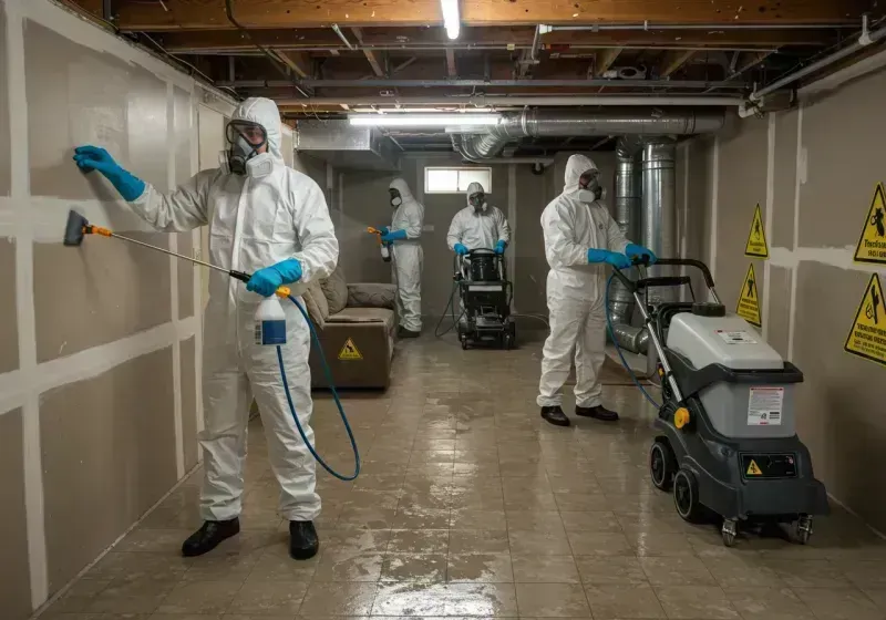 Basement Moisture Removal and Structural Drying process in Prairie Grove, IL